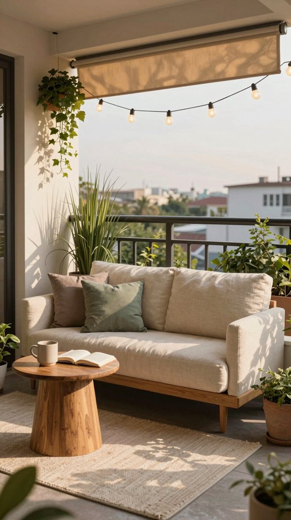 cozy balcony nook design