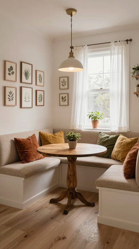 cozy built in bench design