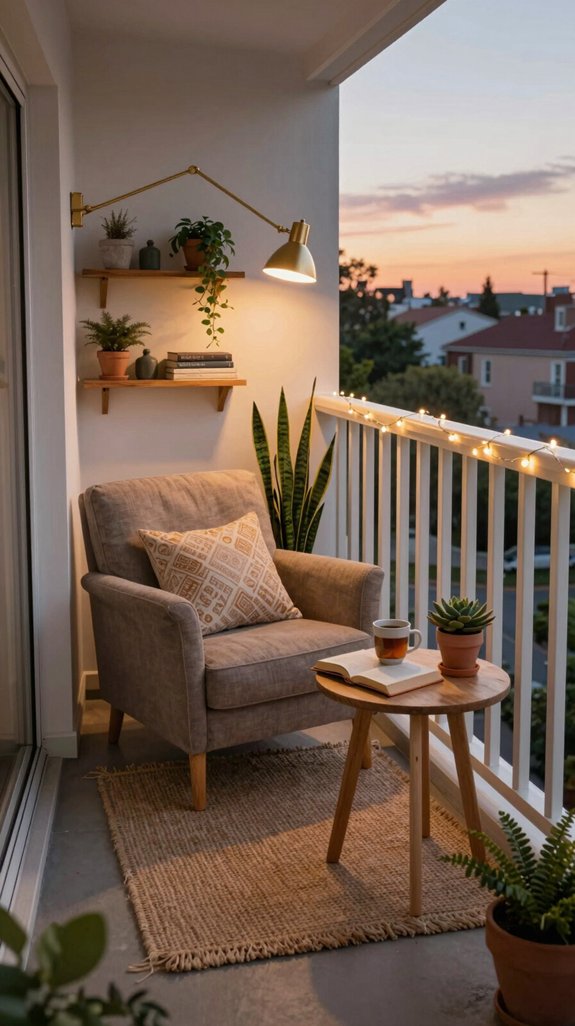 cozy compact reading corner