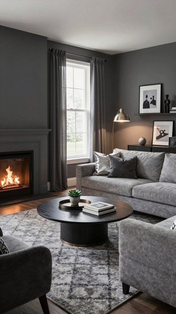 15 Gray Living Room Design Ideas for a Timeless Interior 5 cozy dark gray atmosphere