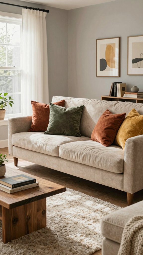 cozy fabric selections enhance comfort