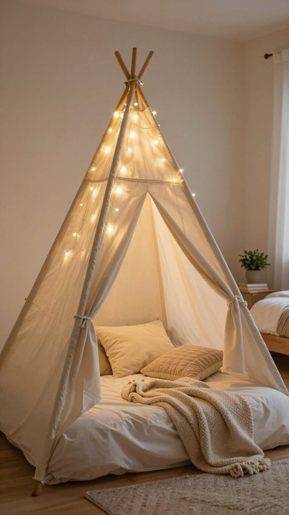 12 Fairy Lights Bedroom Ideas for a Magical Touch 4 cozy fairy light ambiance