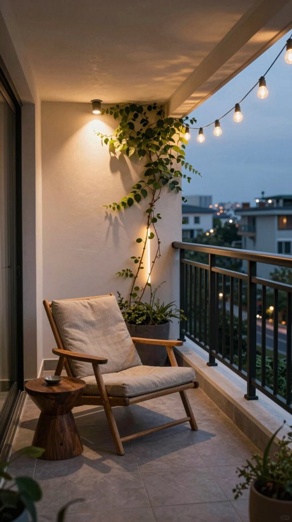 16 Balcony Design Ideas for a Stunning Outdoor Upgrade 3 cozy illuminated balcony ambiance