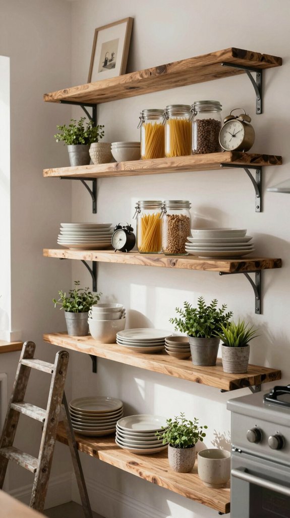 18 Kitchen Shelf Ideas for Stylish Storage 10 cozy industrial open shelving