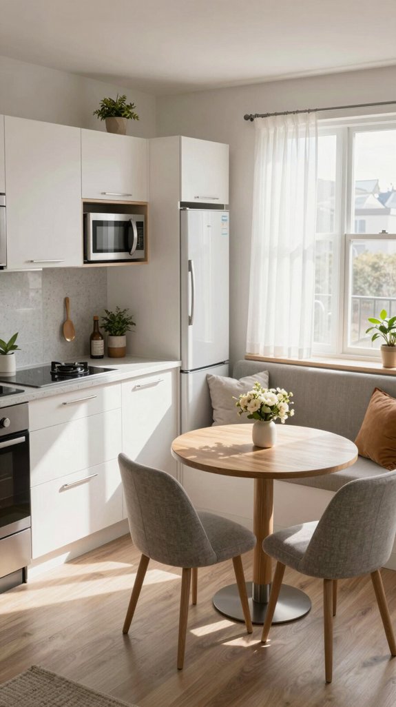 cozy l shaped dining nook