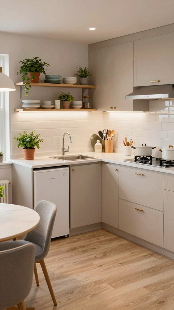 cozy multifunctional l shaped kitchens