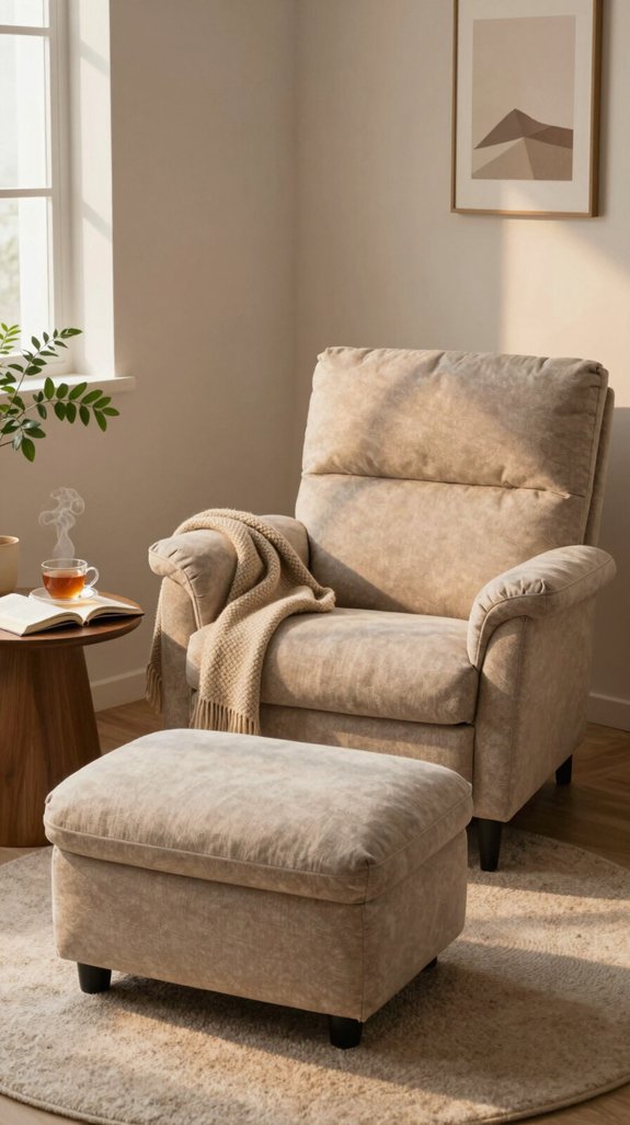 cozy nooks with footstools