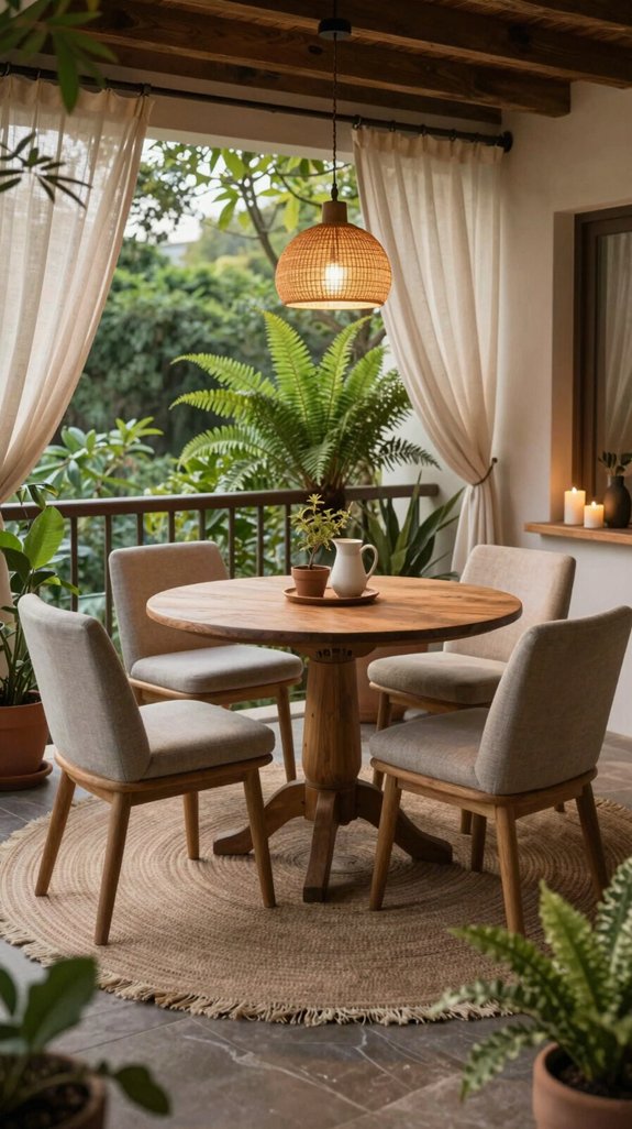 cozy outdoor dining retreat
