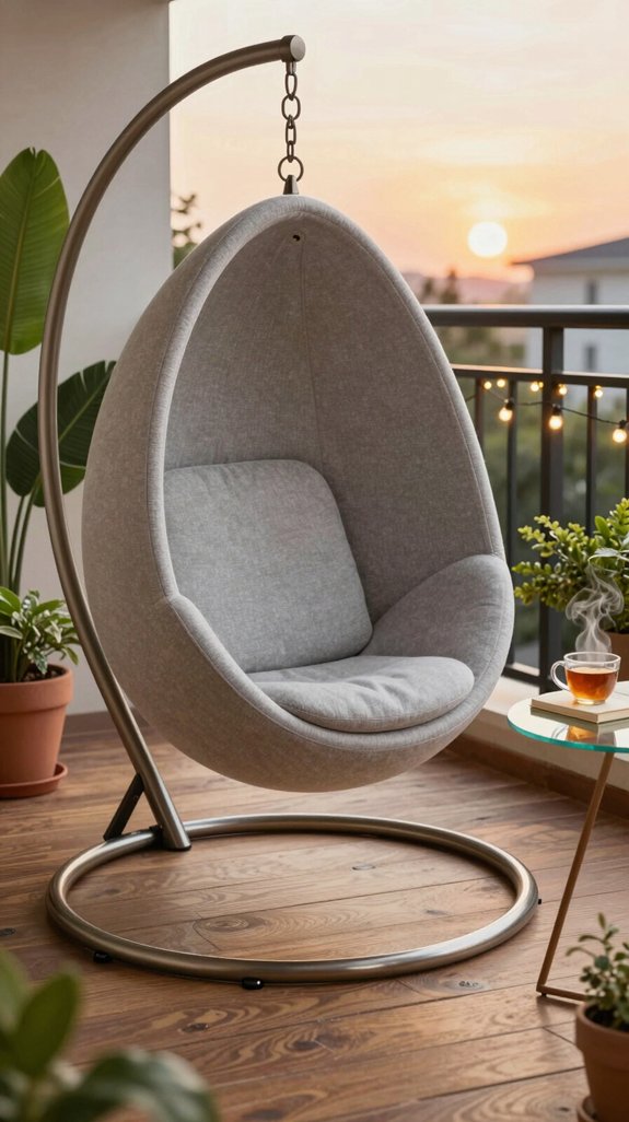 cozy outdoor egg chairs