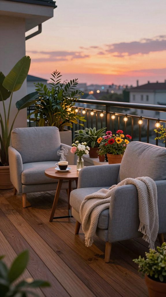 cozy outdoor seating arrangement