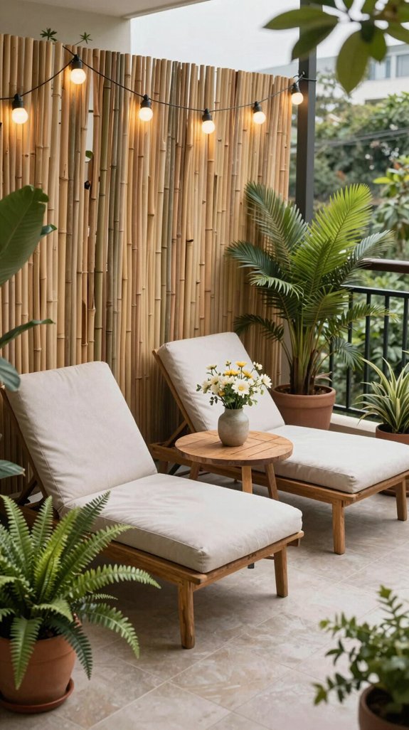 cozy private outdoor arrangement