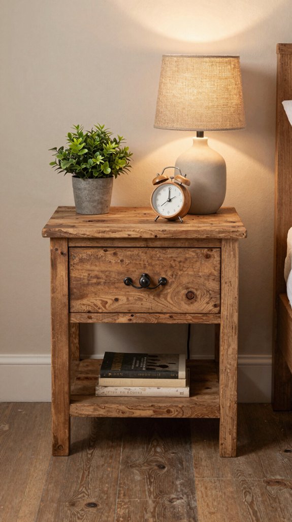 13 Side Table Ideas for the Bedroom That Add Function 11 cozy rustic nightstand designs