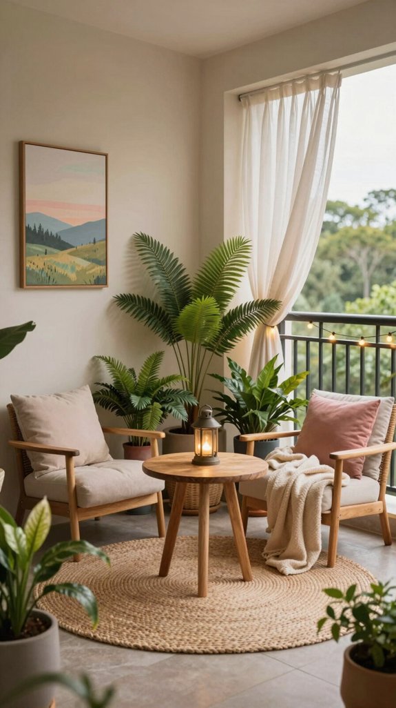 cozy seating gentle lighting