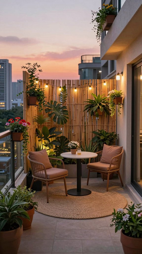 cozy secluded balcony retreat