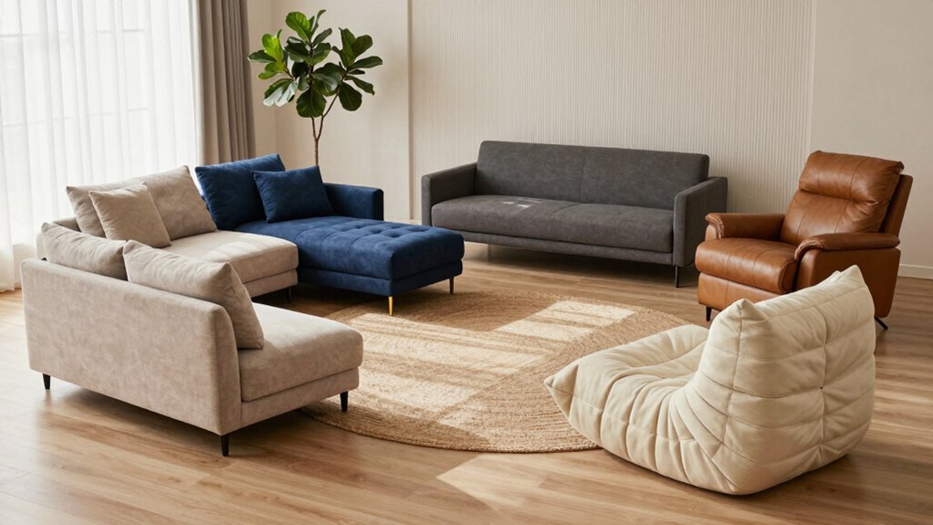 cozy space saving floor sofas