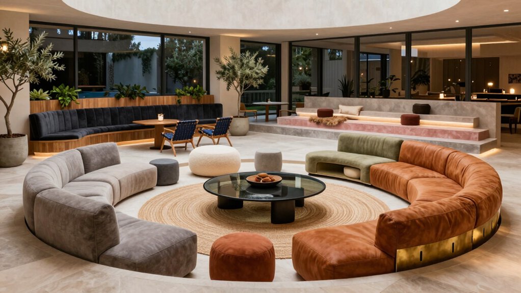 cozy stylish conversation pit ideas
