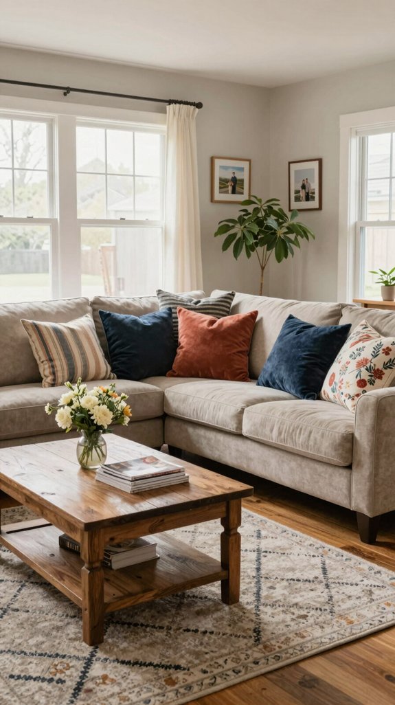 17 American Living Room Design Ideas for Comfortable Homes 5 cozy stylish inviting cushions
