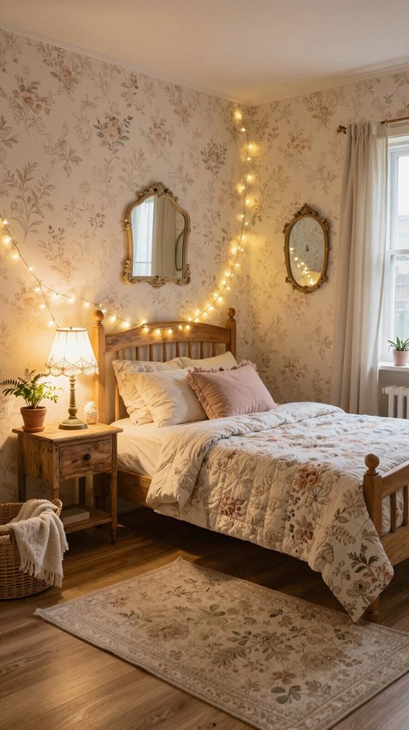 12 Fairy Lights Bedroom Ideas for a Magical Touch 12 cozy vintage fairy retreat