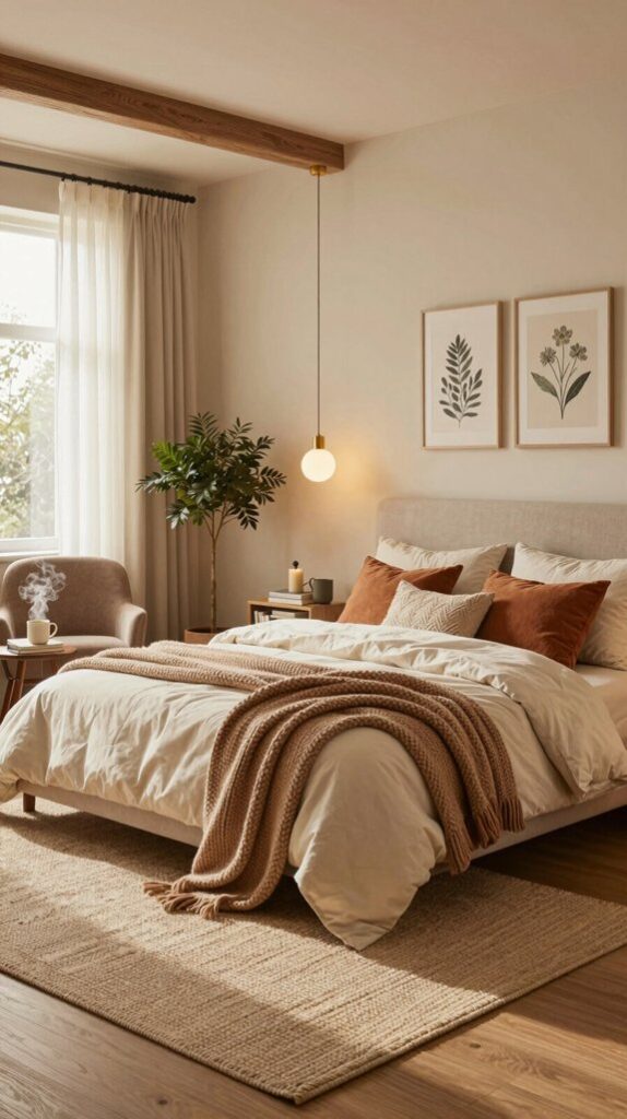 cozy warm bedroom aesthetics