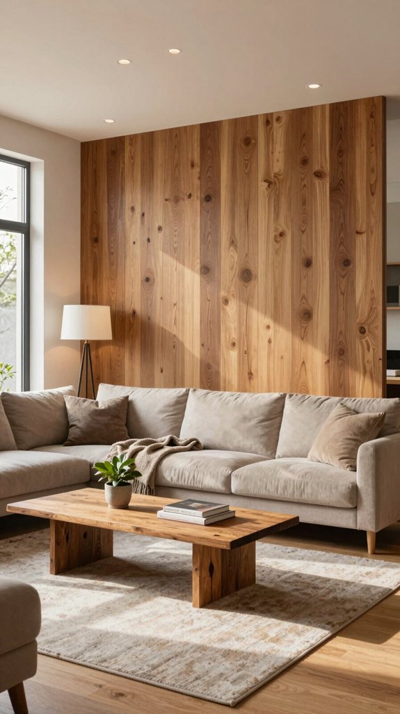 cozy wooden panel integration
