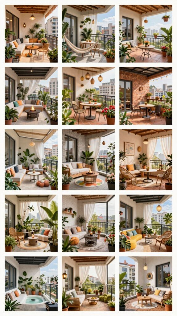 cozy year round balcony designs