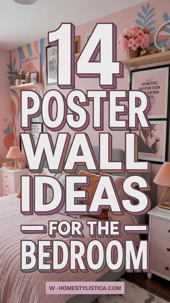 creative bedroom poster displays
