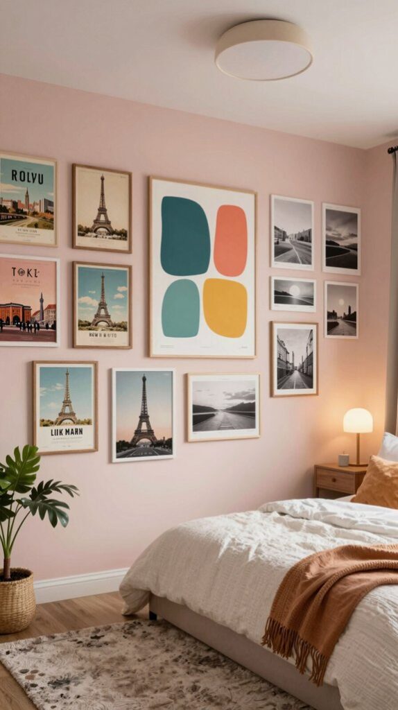 creative bedroom poster displays
