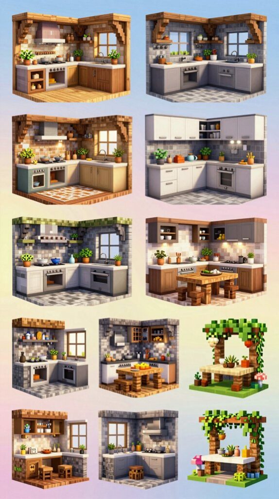 creative minecraft kitchen designs
