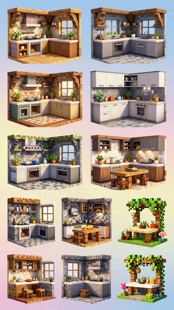 creative minecraft kitchen designs