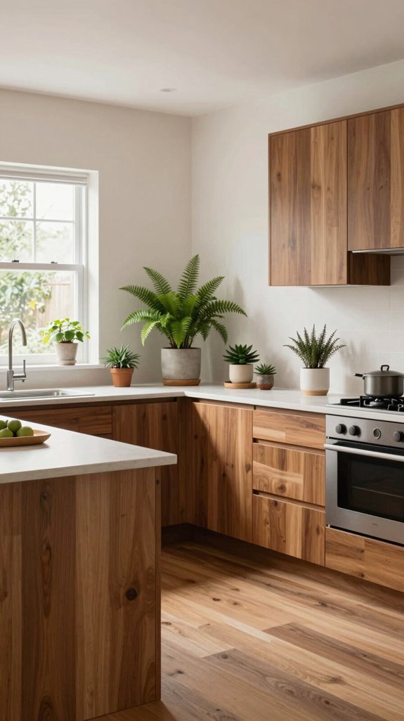 crisp neutrals and plants