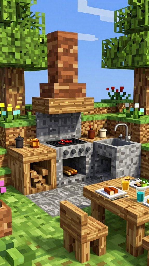 14 Minecraft Kitchen Ideas for Creative Builds 9 culinary paradise in nature