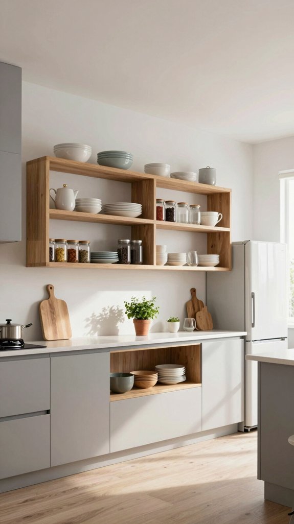 15 Kitchen Door Ideas That Elevate Your Entry 14 curated open shelving design