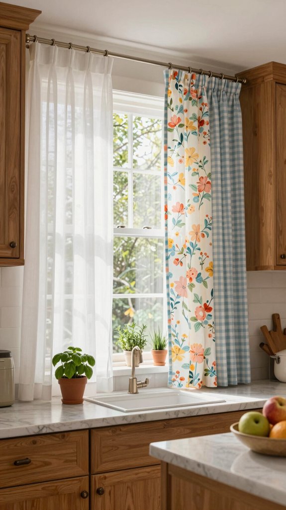 15 Kitchen Curtain Ideas That Add Soft Style 2 curtain types for kitchens