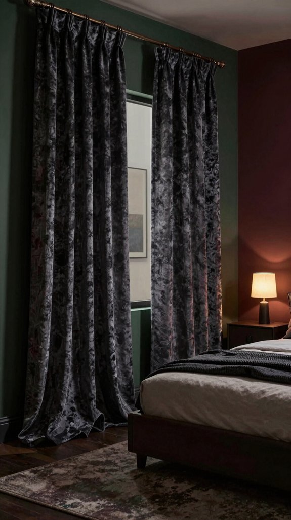 curtains adding warmth and texture