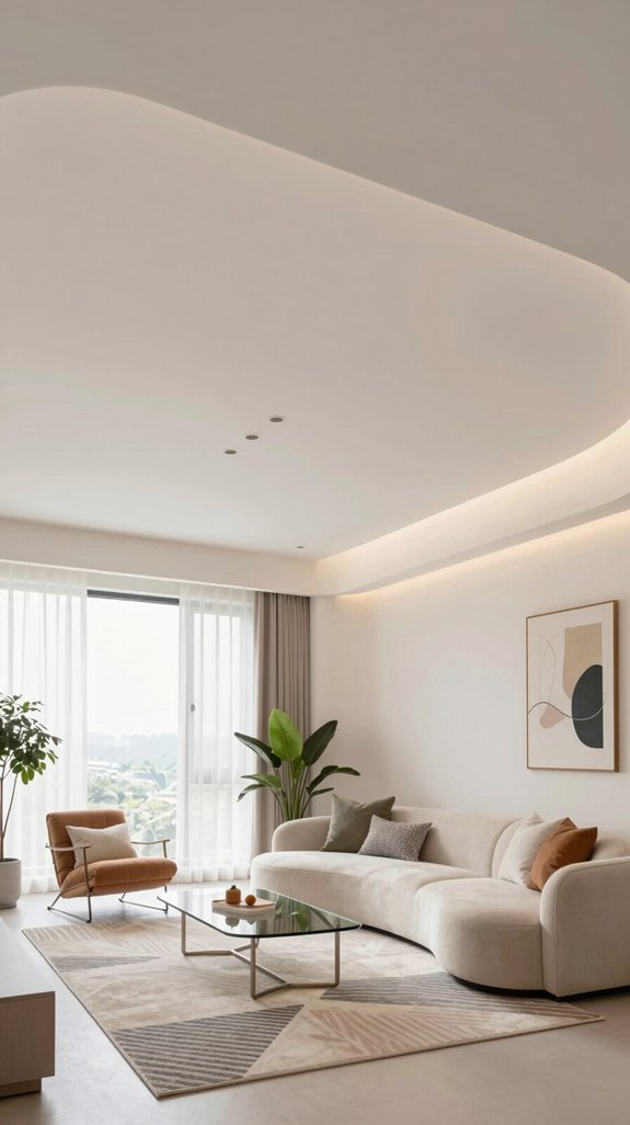 17 Latest Ceiling Design Ideas for Living Rooms 5 curved ceilings enhance serenity