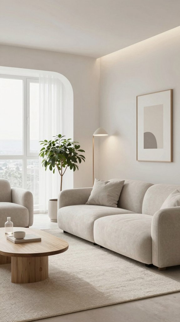 curved elements enhance warmth