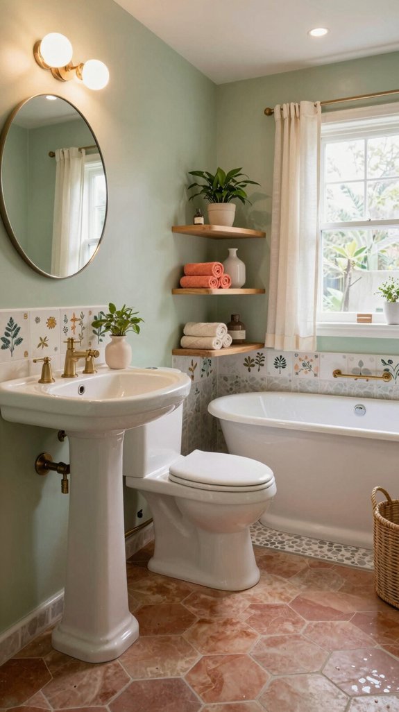 21 Fun Bathroom Ideas That Add Playful Personality 8 curved fixtures enhance small spaces