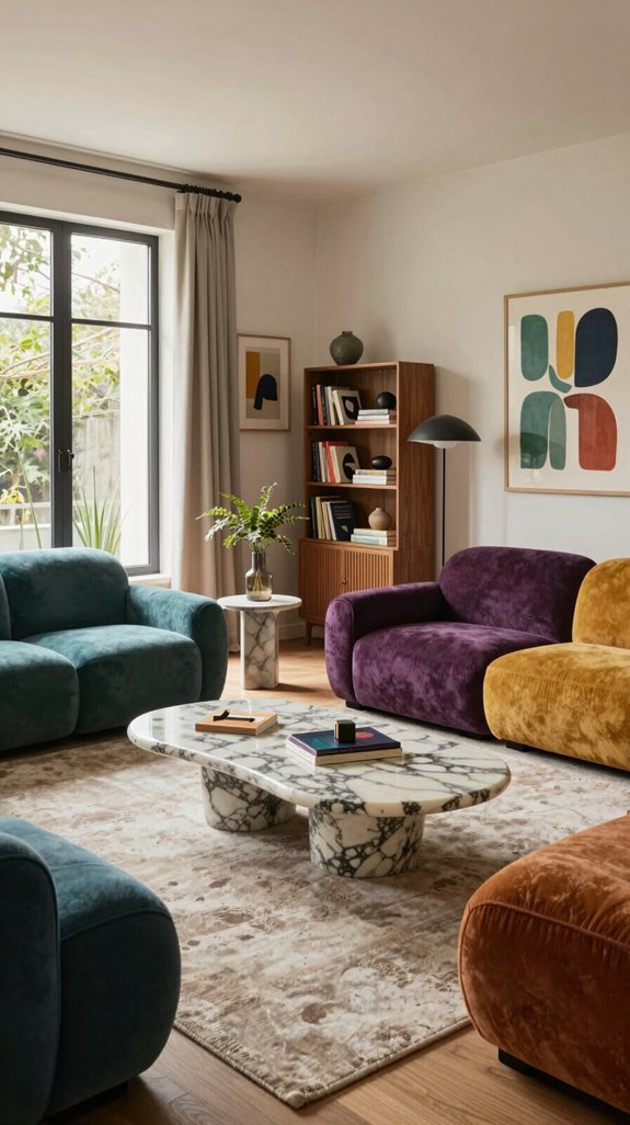 curved furniture enhances atmosphere