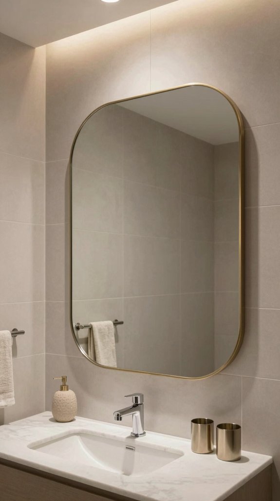 25 Bathroom Accessories Ideas That Elevate Your Decor 5 curved mirrors enhance bathroom elegance