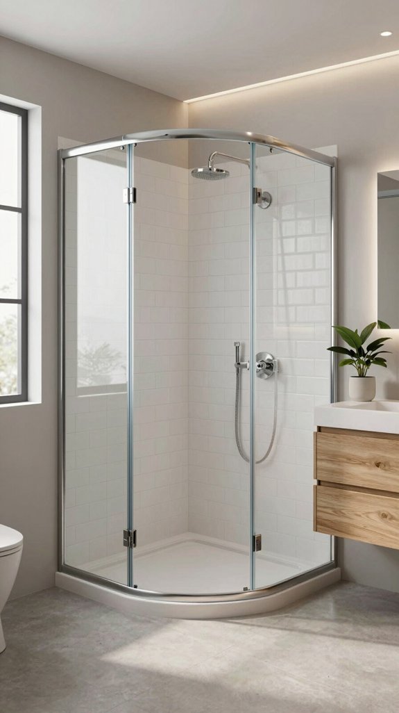 curved showers enhance tranquility