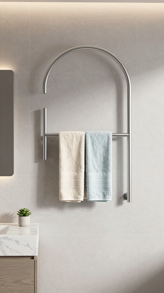 25 Bathroom Accessories Ideas That Elevate Your Decor 6 curved towel racks enhance design