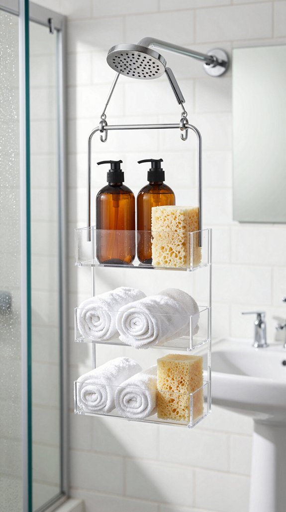 damage free shower storage solutions