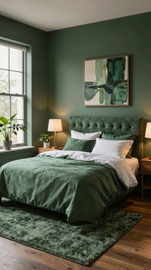 dark green promotes tranquility