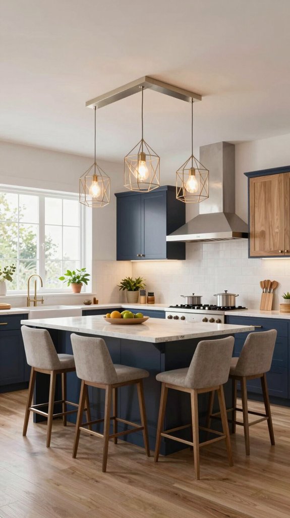 decorative lighting enhances kitchens