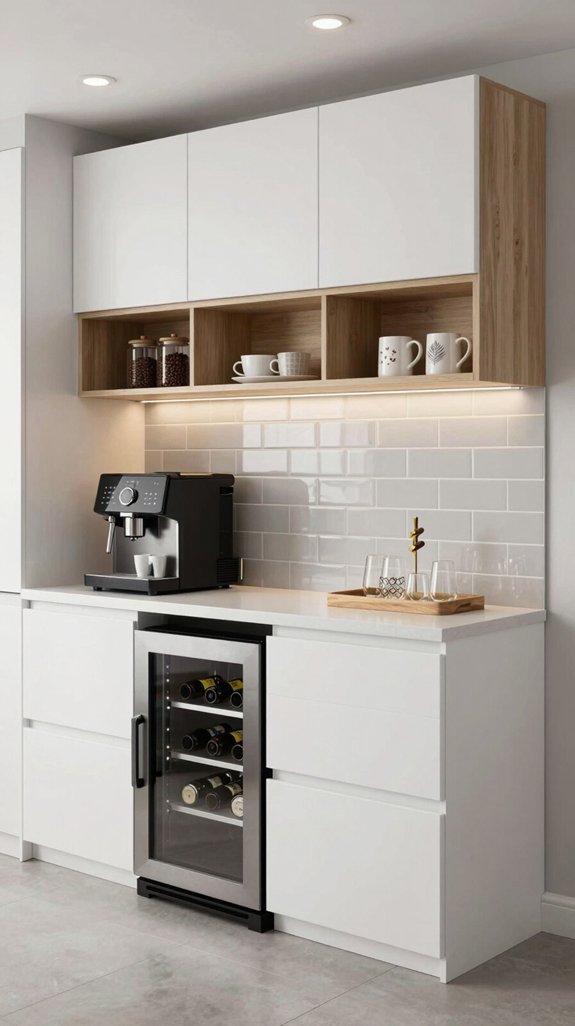 25 Modern Kitchen Ideas for a Sleek Contemporary Look 10 dedicated beverage area design