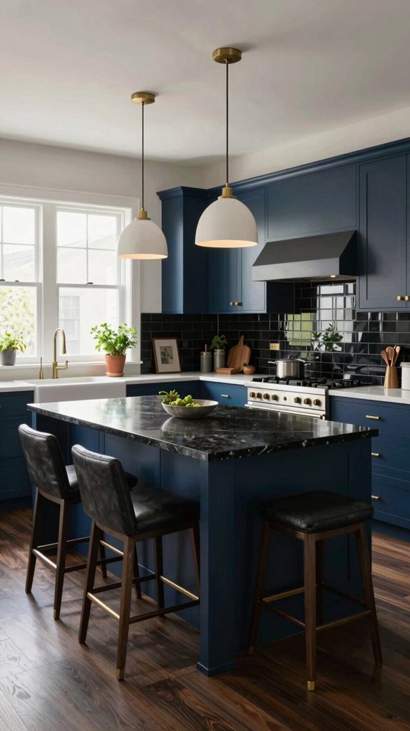 22 Kitchen Color Ideas That Feel Fresh and Modern 4 deep moody kitchen colors