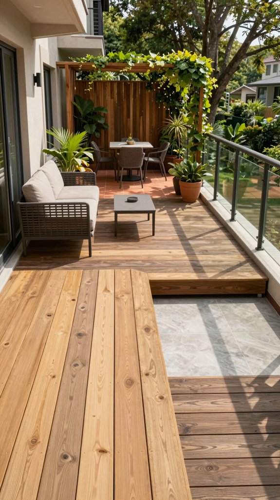 defined zones with interlocking flooring