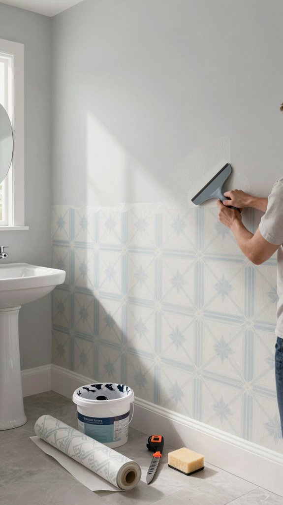20 Wallpaper Bathroom Ideas That Transform Plain Walls 21 diy wallpaper installation tips