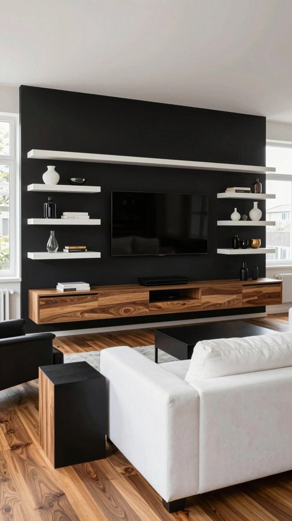 dramatic black white wood