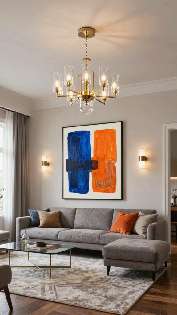 22 Wall Decor Design Ideas for Living Rooms 7 dramatic statement lighting design